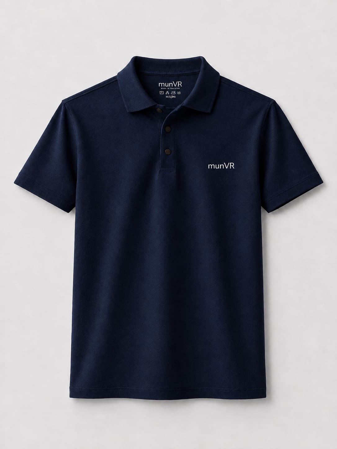 munVR NAVY Stitchless Polo