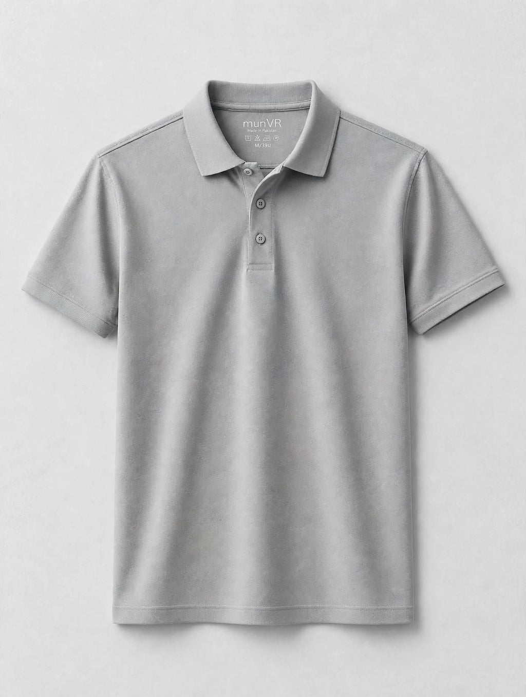 munVR GREY Stitchless Polo