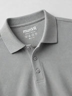 munVR GREY Stitchless Polo