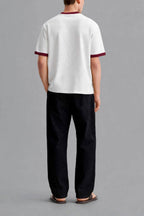 munVR White Ft Maroon Ringer Tshirt