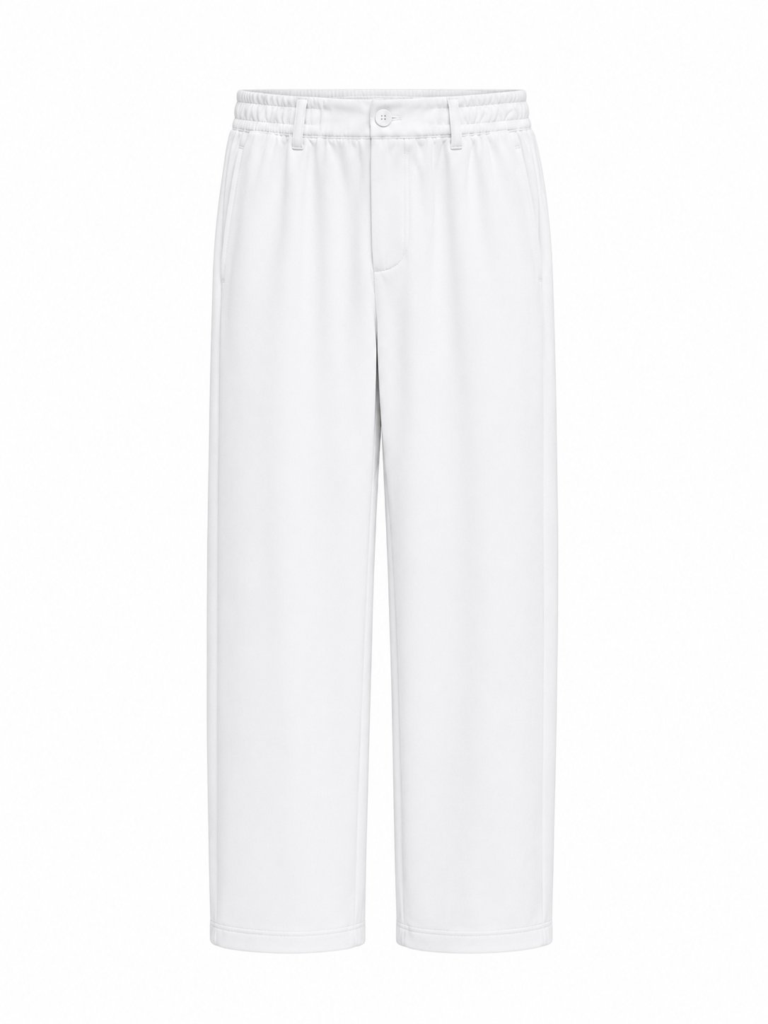MUNVR Soft White Cotton Trouser - Breathable Wide Leg